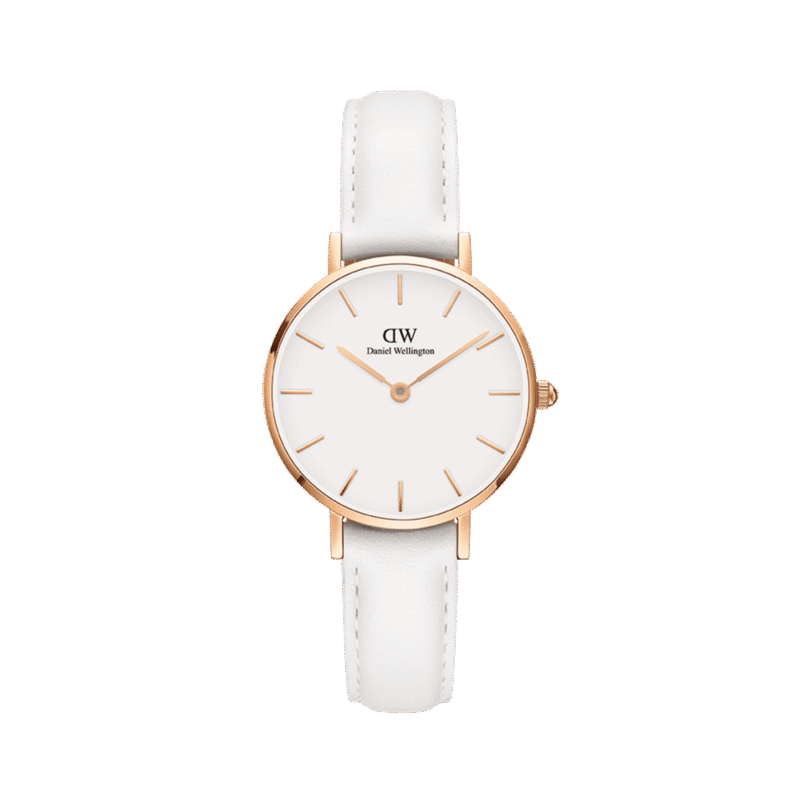 DW00100189 Daniel Wellington Classic Petite Bondi DW00100189 Women's 32mm Rose Gold Quartz Watch - Eggshell White Dial, White Leather Strap