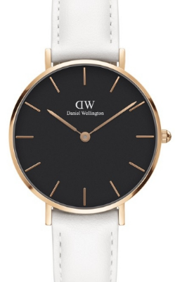 Daniel Wellington Classic Petite Bondi DW00100190 Women's 32mm Quartz Watch - Eggshell White Dial, White Leather Strap