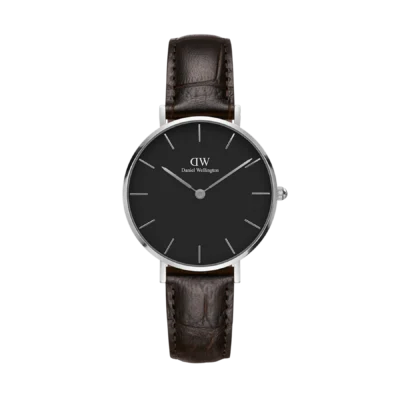 Daniel Wellington York Women Stainless steel Formal Watch 28mm - Silver tone and Black (DW00100238)