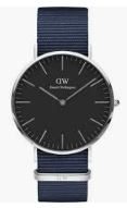 Daniel Wellington Classic Roselyn DW00100274 Women's 36mm Quartz Watch - Black Dial, Red Fabric Strap, 18mm