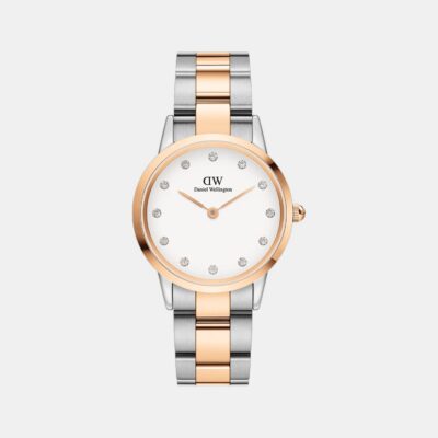 Daniel Wellington Iconic DW00100359 Women's 28mm Quartz Watch - White Dial, Dual-Tone Stainless Steel Strap