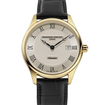 Frederique Constant Unisex 40mm Ss Ip Gold Watch (FC-220CR5B5)