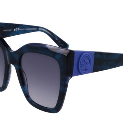 Longchamp Unisex LO762S Striped Blue/Grey Sunglasses