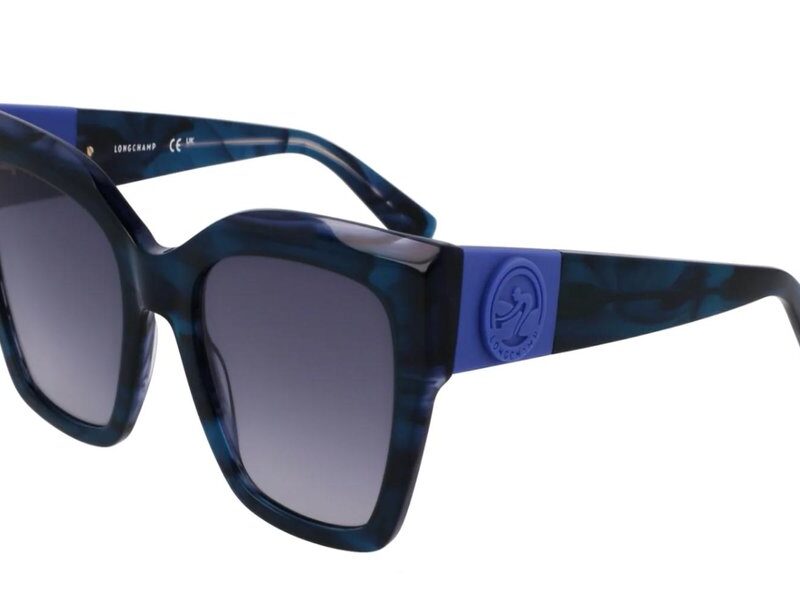 Longchamp Unisex LO762S Striped Blue/Grey Sunglasses Longchamp Unisex LO762S Striped Blue/Grey Sunglasses