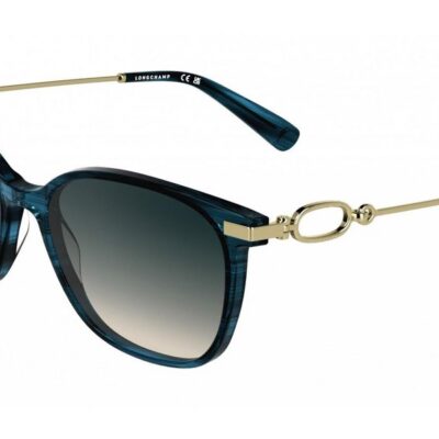 Longchamp Women's LO805S Striped Blue/Grey Sunglasses