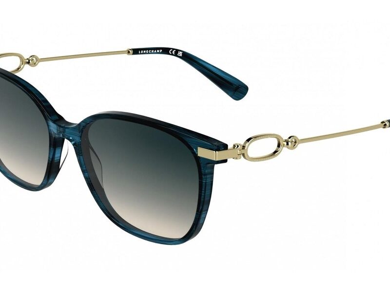 Longchamp Women's LO805S Striped Blue/Grey Sunglasses Longchamp Women's LO805S Striped Blue/Grey Sunglasses