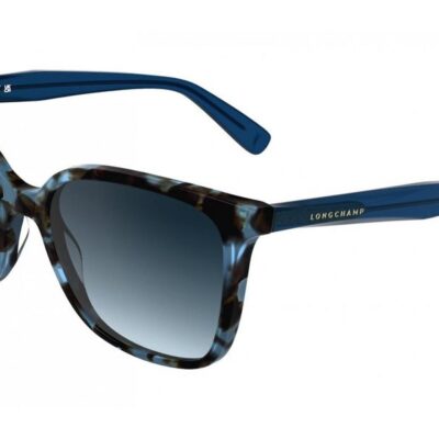 Longchamp Women's LO807S Azure Havana/Blue Shaded Sunglasses