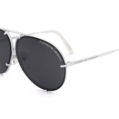 Porsche Design P8478 White/Grey Blue + Mercury Silver Lenses Sunglasses