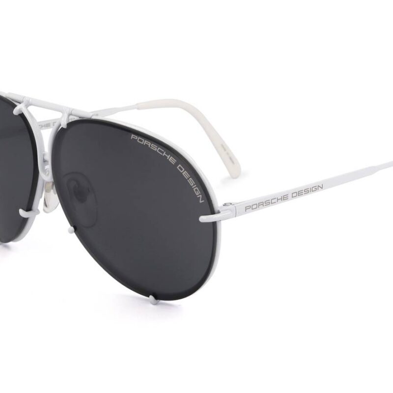 Porsche Design P8478 White/Grey Blue + Mercury Silver Lenses Sunglasses