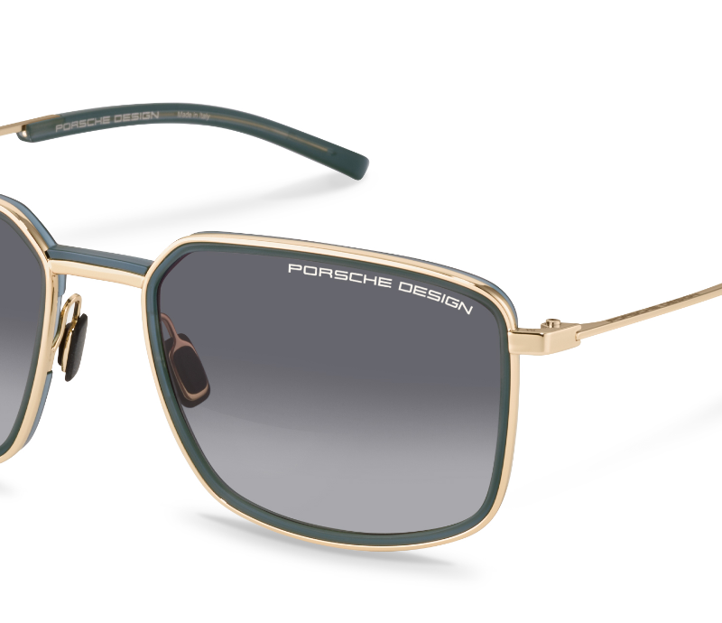 Porsche Design Men's P8941 Gold Blue Gray/Smoke Shaded Sunglasses