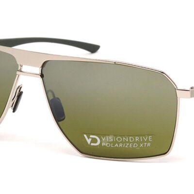 Porsche Design P8977 Palladium/Green Mirror Silver Polarized Sunglasses