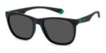 Polaroid Men's PLD 2140/S Matte Black Green/Grey Sunglasses