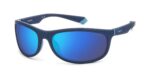 Polaroid Men's PLD 2154/S Matte Blue/Blue Mirrored Sunglasses