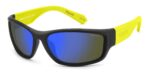 Polaroid Men's PLD 2166/ATP/S Black Yellow/ Blue Mirror Polarized Sunglasses