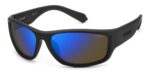 Polaroid Men's PLD 2166/S Matte Black/Blue Mirrored Polarized Sunglasses