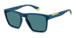Polaroid Men's PLD 2167/S Matte Blue Yellow/ Blue Polarized Sunglasses