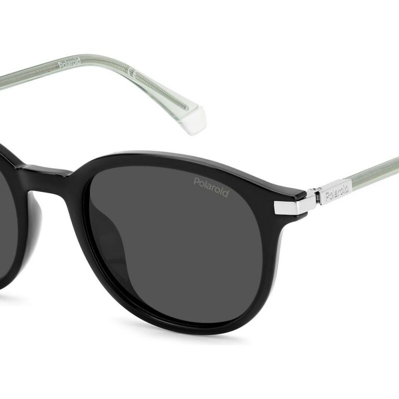 Polaroid Men's PLD 4148/G/S/X Black/Grey Polarized Sunglasses
