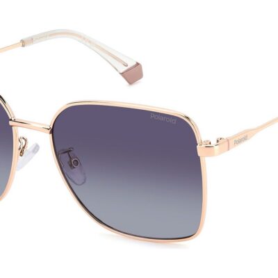 Polaroid Women's PLD 4158/G/S/XN Gold Copper/ Grey Shaded Polarized Sunglasses