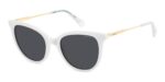 Polaroid Women's PLD 4184/S/X White/ Grey Polarized Sunglasses