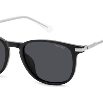 Polaroid Men's PLD 4187/G/S/X Black/Grey Polarized Sunglasses