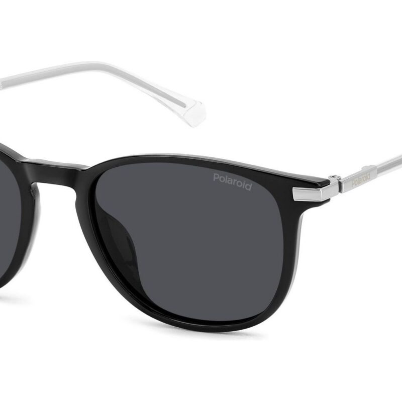 Polaroid Men's PLD 4187/G/S/X Black/Grey Polarized Sunglasses