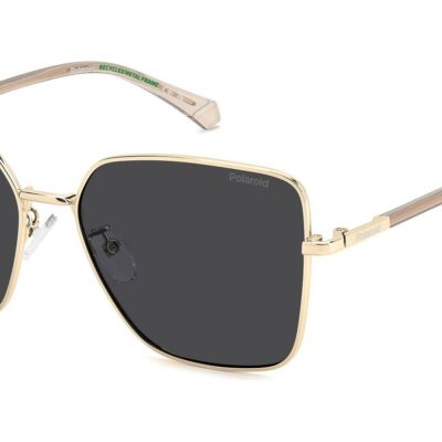 Polaroid Women's PLD 4193/G/S/X Gold Grey/ Grey Polarized Sunglasses