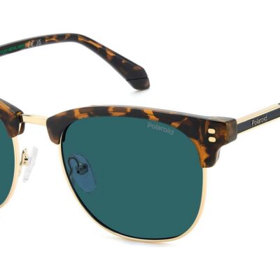 Polaroid Men's PLD 4196/S/X Dark Havana/Blue Polarized Sunglasses