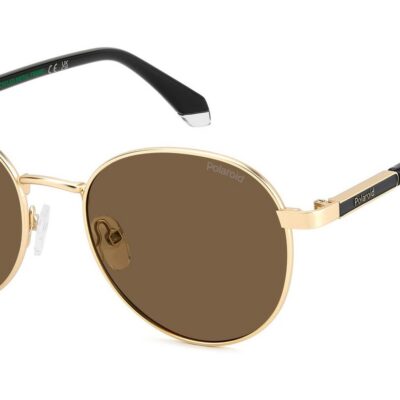Polaroid Men's PLD 4197/S/X Matte Gold/Bronze Polarized Sunglasses