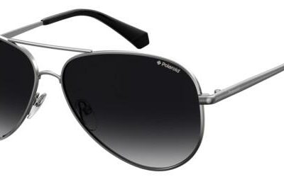 Polaroid Men's PLD 6012/N/NEW Ruthenium/Grey Shaded Polarized Sunglasses