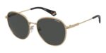 Polaroid Men's PLD 6215/S/XN Gold Grey/ Grey Polarized Sunglasses