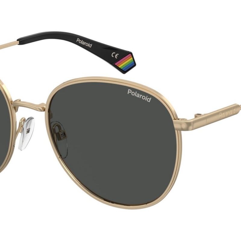 Polaroid Men's PLD 6215/S/XN Gold Grey/ Grey Polarized Sunglasses Polaroid Men's PLD 6215/S/XN Gold Grey/ Grey Polarized Sunglasses
