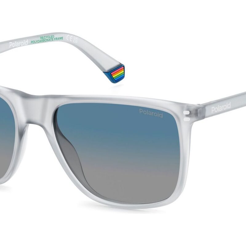 Polaroid PLD 6232/S Matte Transaprent/ Blue Shaded Polarized Sunglasses