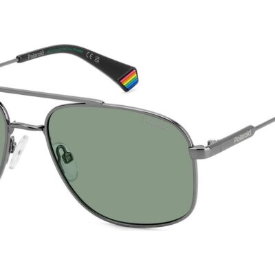 Polaroid Men's PLD 6235/S/X Dark Ruthenium Green/ Green Polarized Sunglasses
