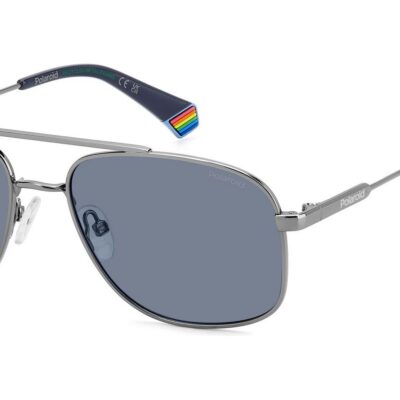 Polaroid Men's PLD 6235/S/X Ruthenium/ Blue Polarized Sunglasses