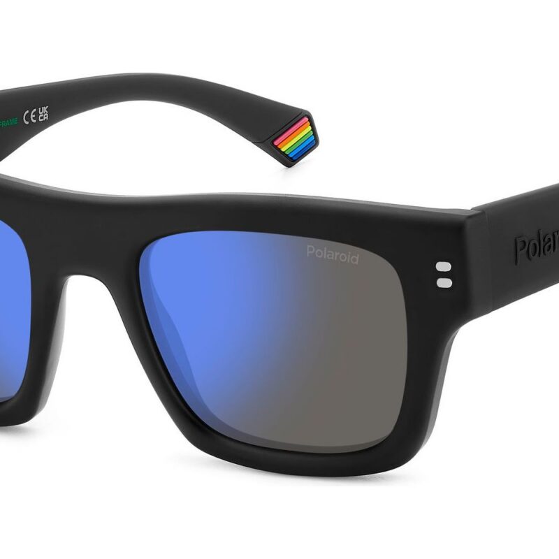 Polaroid Men's PLD 6238/S/X Matte Black Blue/ Blue Mirror Polarized Sunglasses