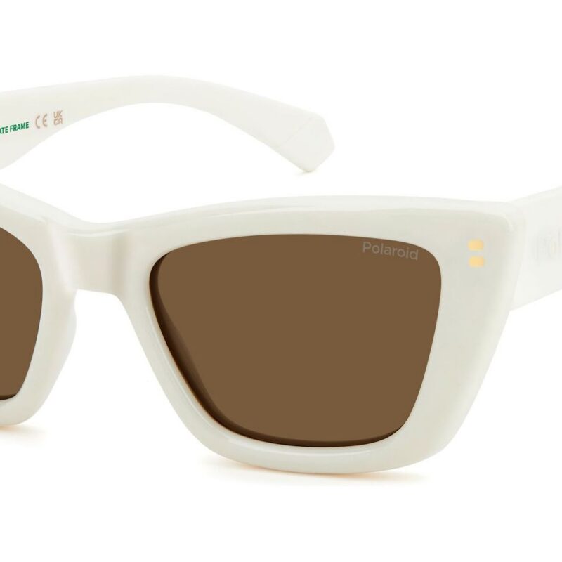 Polaroid PLD 6242/S/X White/ Bronze Polarized Sunglasses Polaroid PLD 6242/S/X White/ Bronze Polarized Sunglasses