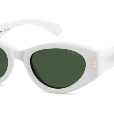 Polaroid Women's PLD 6243/S/X White/Green Polarized Sunglasses