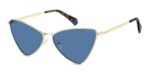 Polaroid Women's PLD 6244/S/X Gold Blue/Blue Polarized Sunglasses
