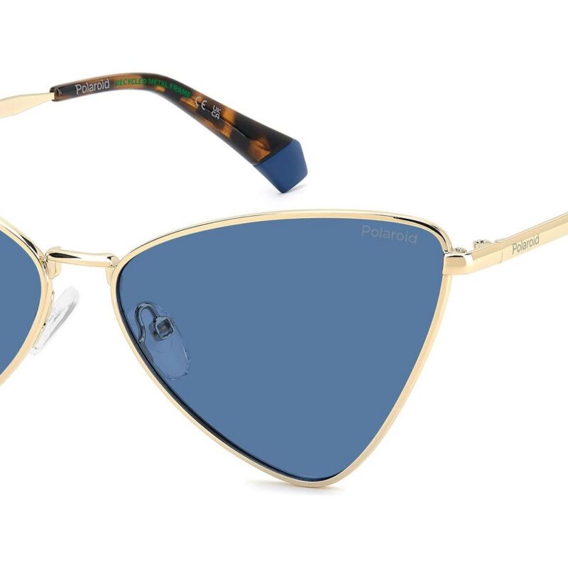 Polaroid Women's PLD 6244/S/X Gold Blue/Blue Polarized Sunglasses Polaroid Women's PLD 6244/S/X Gold Blue/Blue Polarized Sunglasses