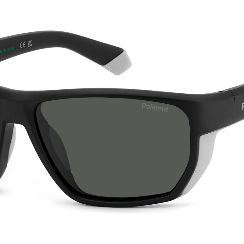 Polaroid Men's PLD 7057/S Matte Black/ Grey Polarized Sunglasses