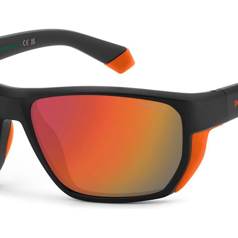 Polaroid PLD 7057/S Matte Black Orange/Red Polarized Sunglasses