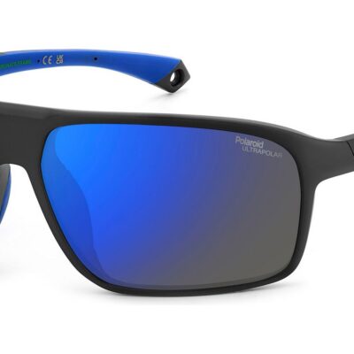 Polaroid Men's PLD 7058/S Matte Black Blue/ Blue Mirror Polarized Sunglasses