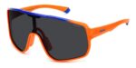 Polaroid Men's PLD 7060/S Orange Blue/Grey Polarized Sunglasses