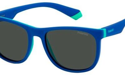 Polaroid Men's PLD 8049/S JUNIOR Light Blue Green/Grey Sunglasses