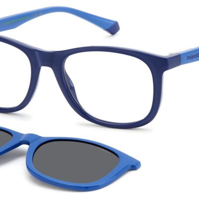 Polaroid Men's PLD 8054/CS Dark Blue/Grey Polarized Sunglasses