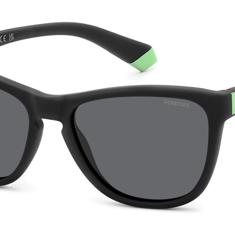 Polaroid Kids' PLD 8056/S JUNIOR Matte Black/Grey Sunglasses Polaroid Kids' PLD 8056/S JUNIOR Matte Black/Grey Sunglasses