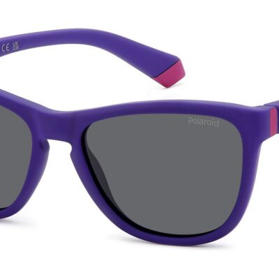 Polaroid Kids' PLD 8056/S JUNIOR Matte Violet/Grey Sunglasses