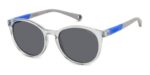 Polaroid Men's PLD 8059/S Transparent Grey/Dark Grey Sunglasses