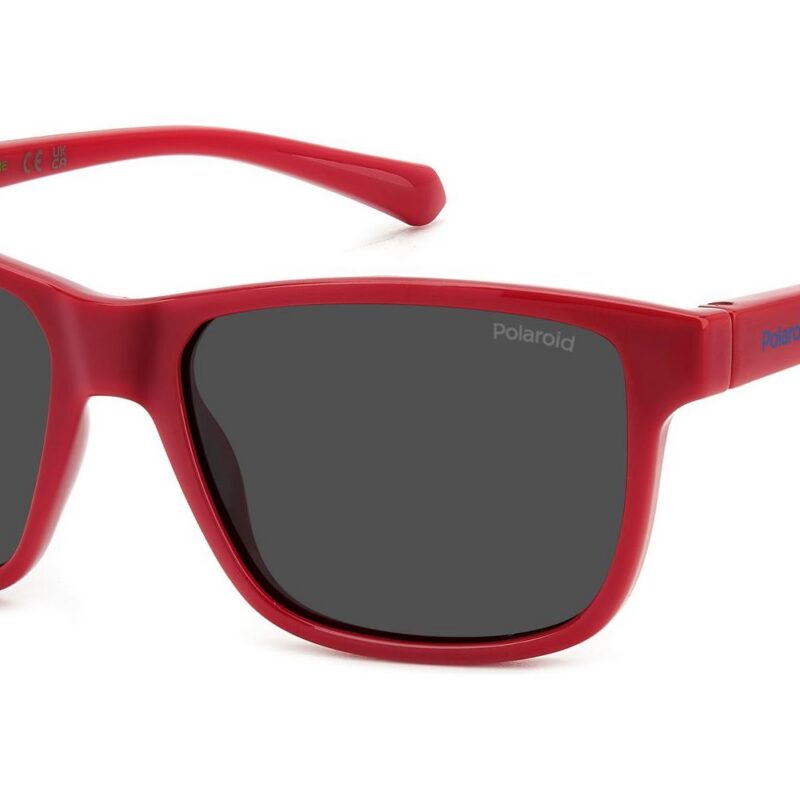 Polaroid Kids' PLD 8067/S JUNIOR Red/ Grey Polarized Sunglasses Polaroid Kids' PLD 8067/S JUNIOR Red/ Grey Polarized Sunglasses