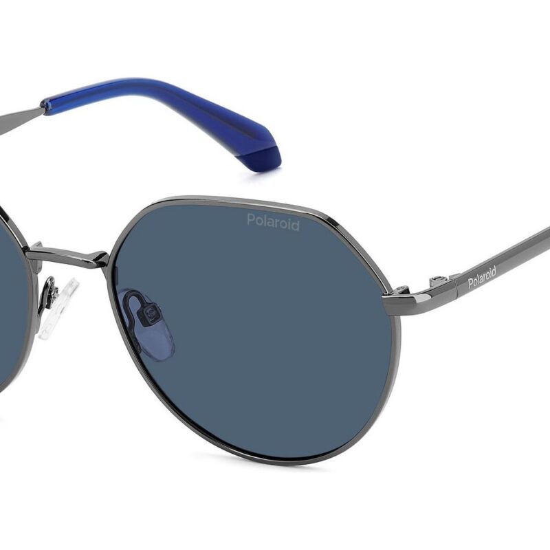 Polaroid PLD 8074/S Black Dark Ruthenium/ Blue Polarized Sunglasses